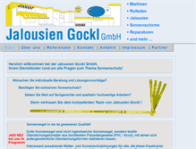Tablet Screenshot of jalousien-gockl.de